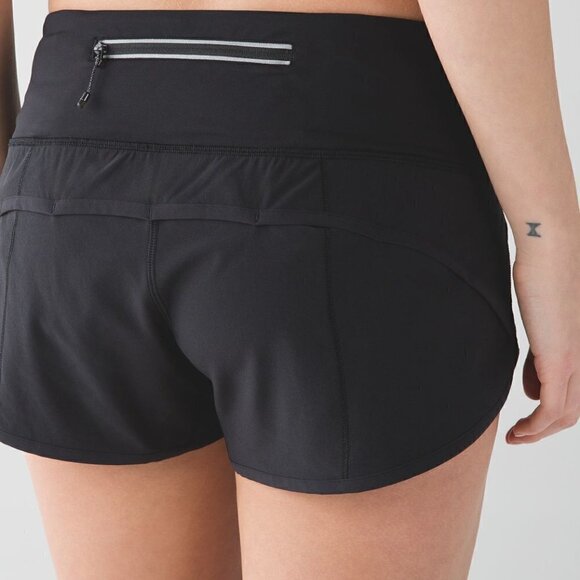 Lululemon Run: Speed Short Block-It Pocket 2.5" Black sz 8 - Picture 2 of 9